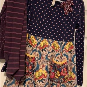 Matilda Jane Dress w/Tights Size 6